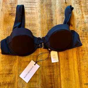 WEWOREWHAT Underwire thick wide band bra bikini top Medium NWT